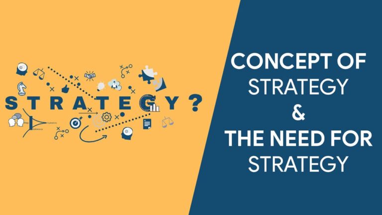 Concept of Strategy & The Need For Strategy